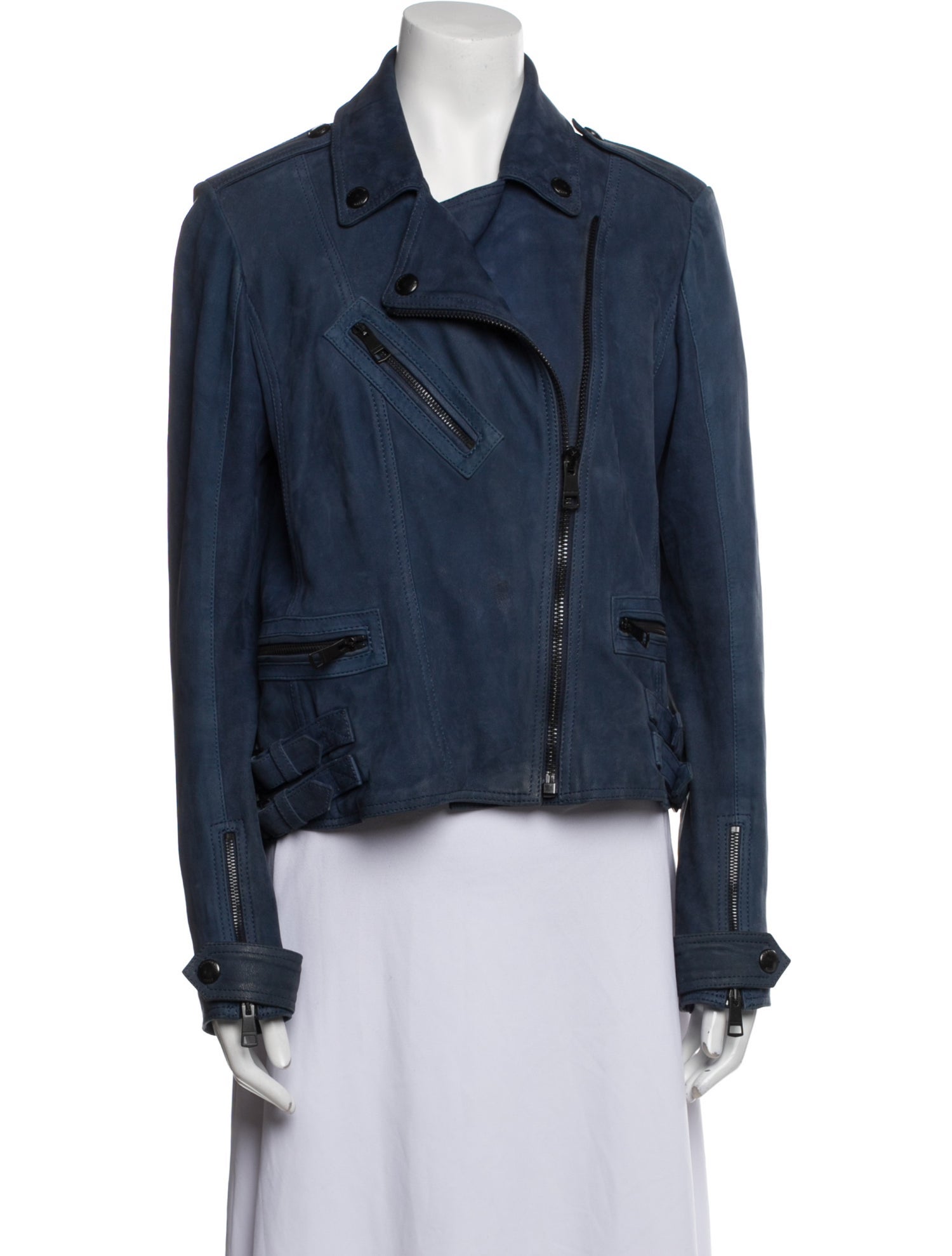 Burberry Brit Leather Denim Jacket