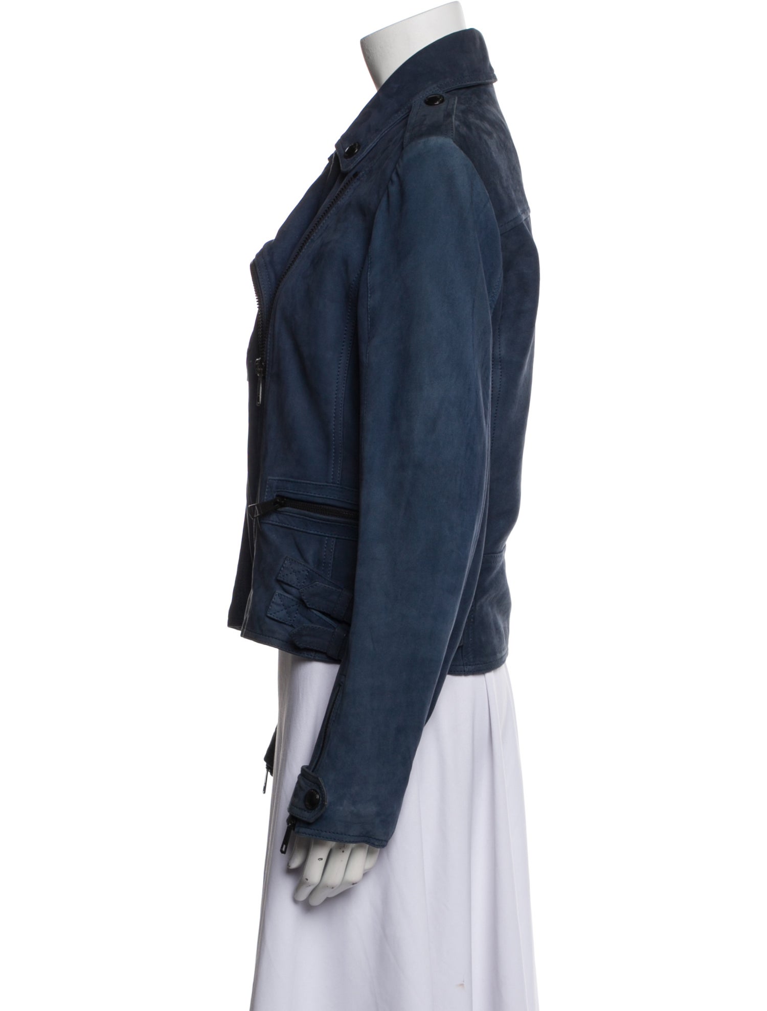 Burberry Brit Leather Denim Jacket