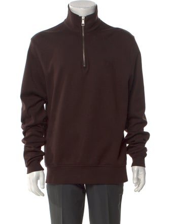 Burberry Brit House Check Pattern Mock Neck Pullover