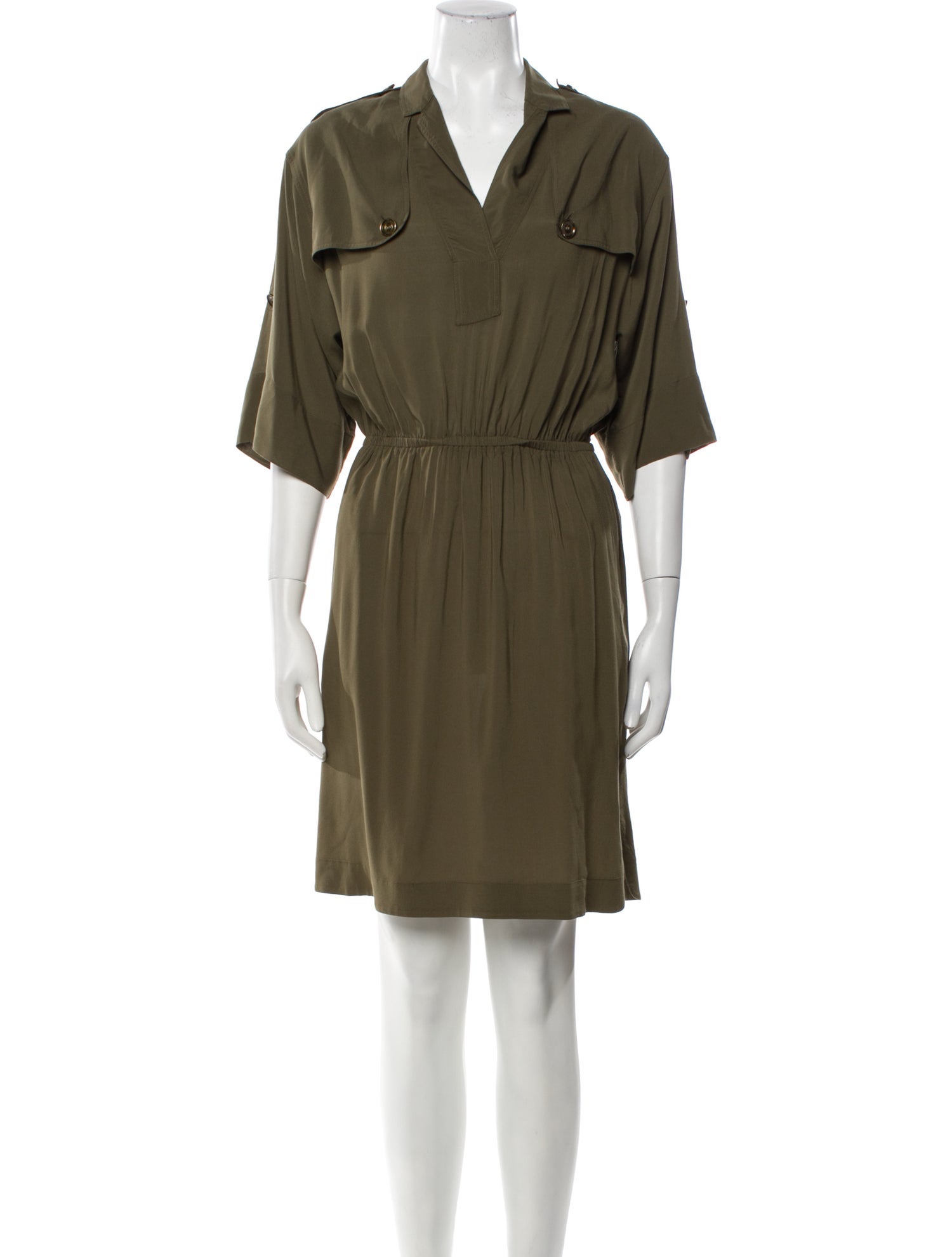 Burberry Brit V-Neck Knee-Length Dress