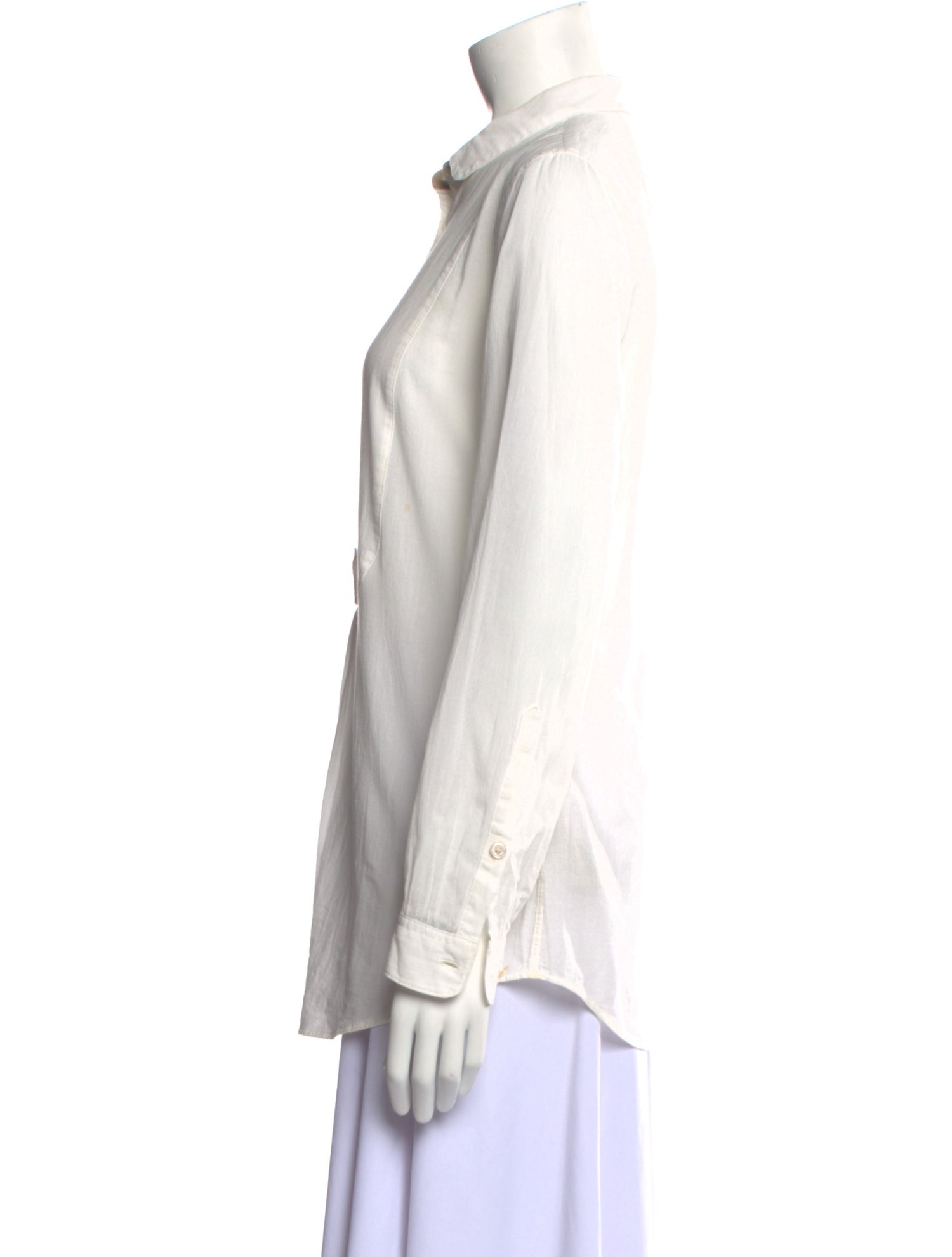 Burberry Brit Long Sleeve Button-Up Top