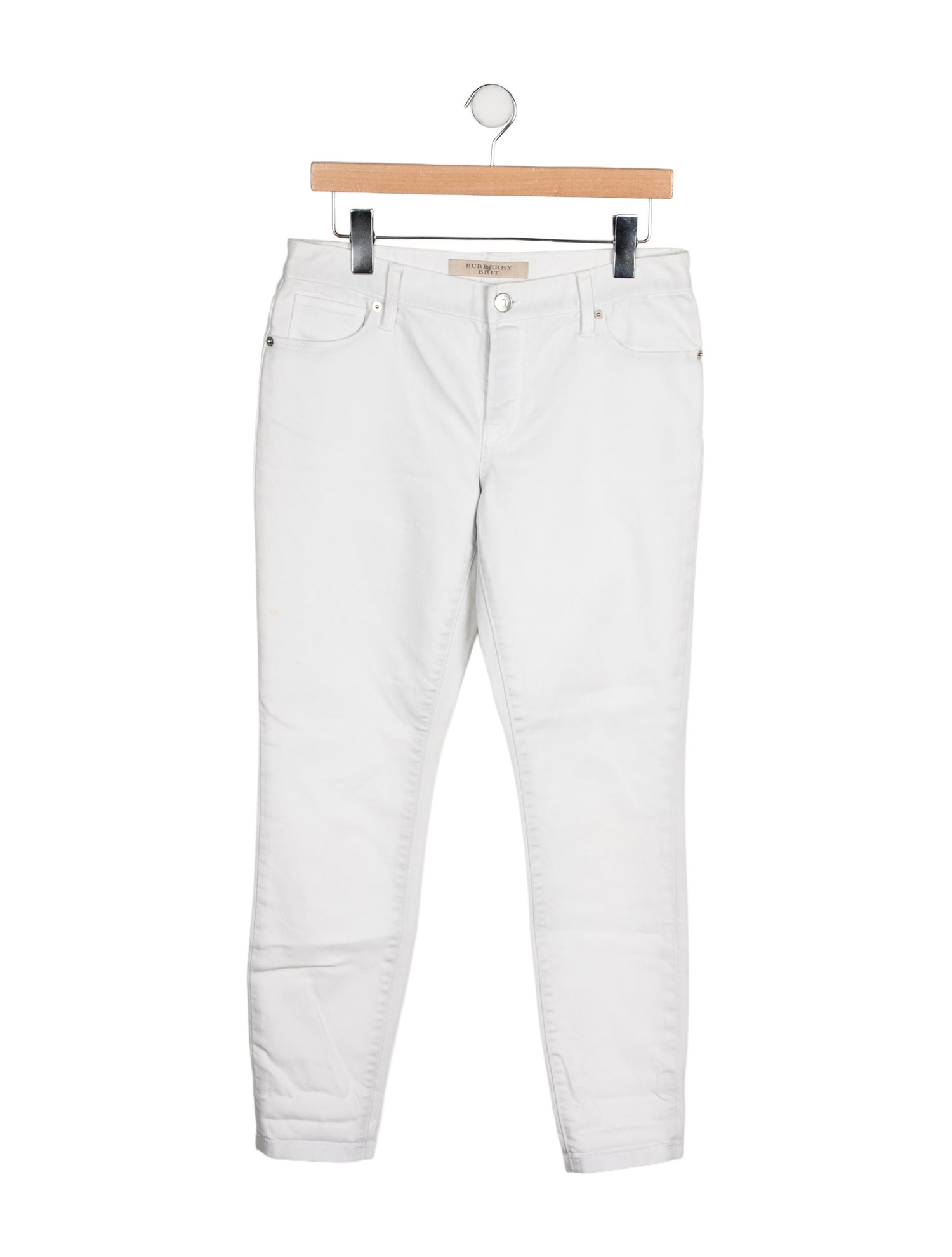 Burberry Brit Mid-Rise Straight Leg Jeans