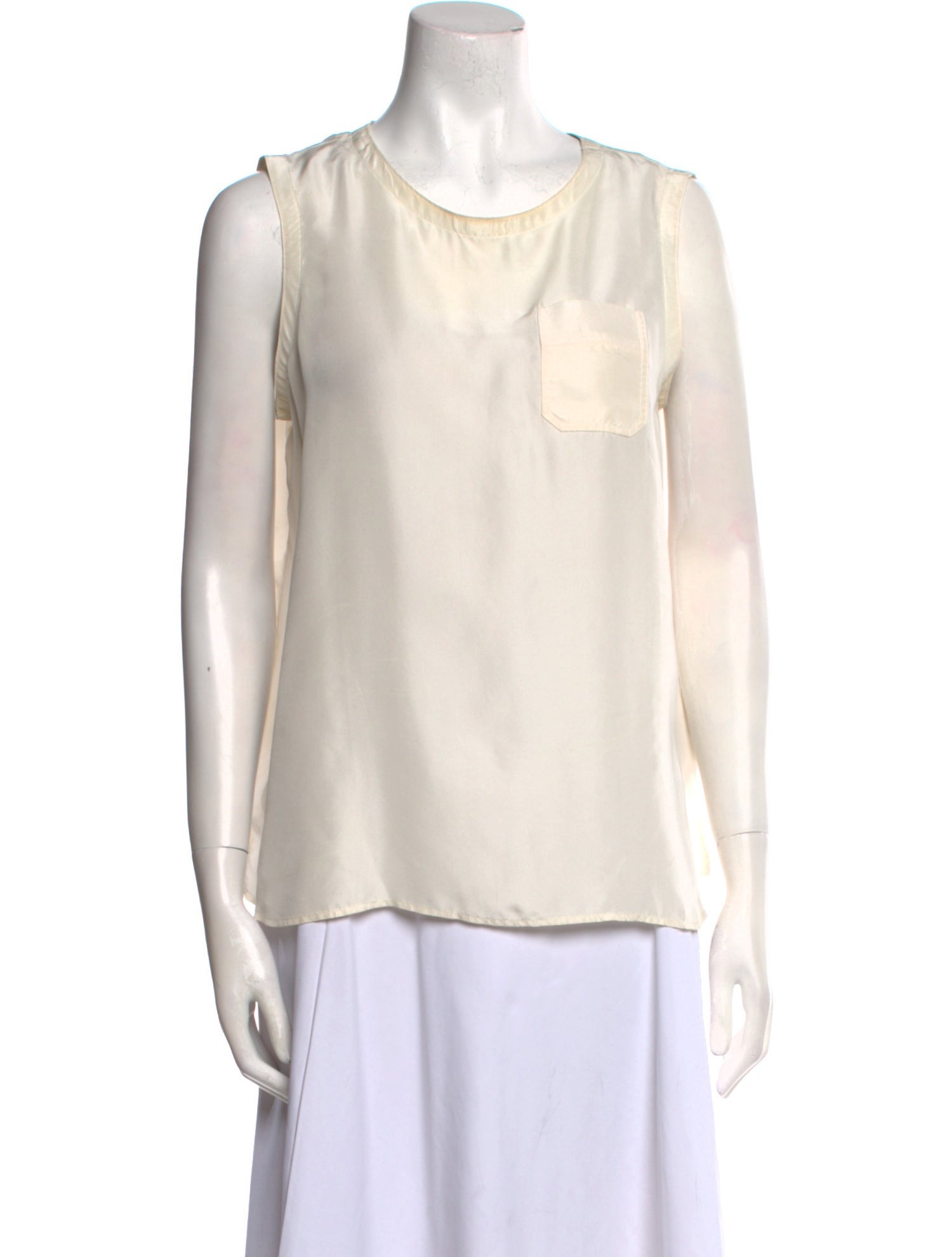 Burberry Brit Silk Scoop Neck Blouse w/ Tags