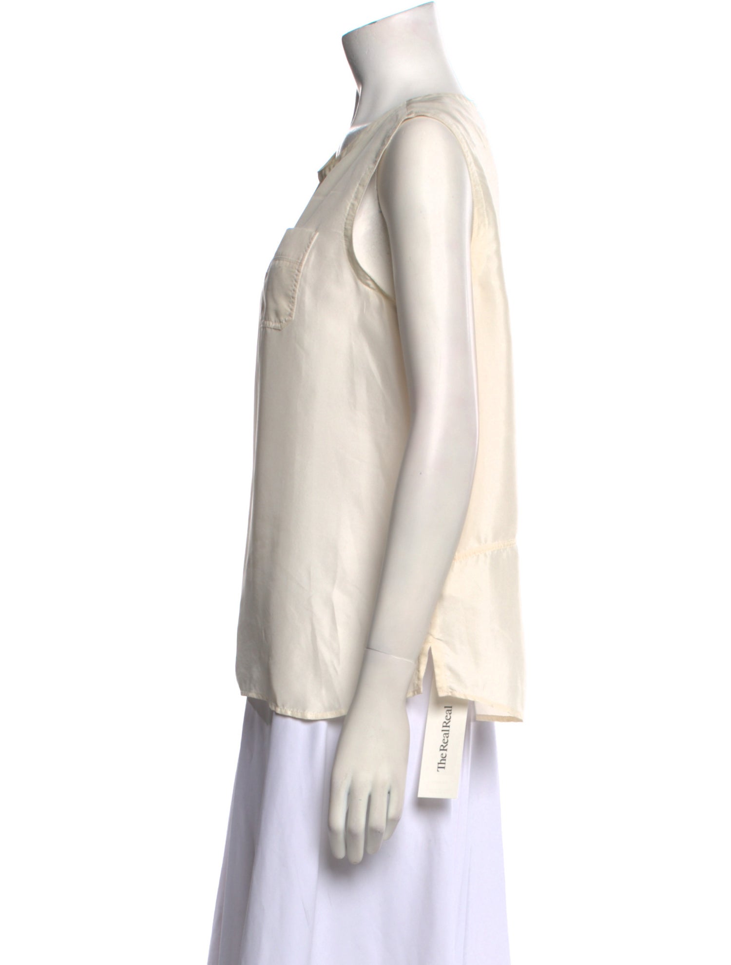 Burberry Brit Silk Scoop Neck Blouse w/ Tags