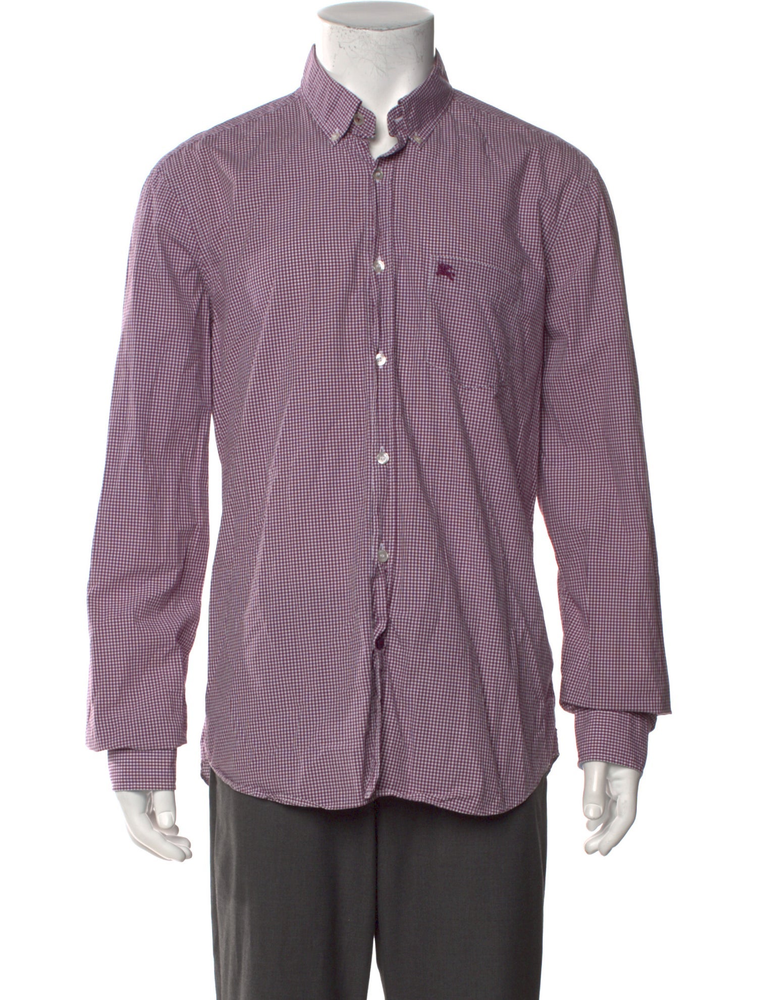 Burberry Brit Plaid Print Long Sleeve Shirt