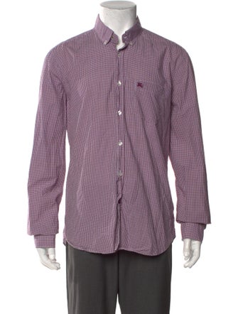 Burberry Brit Plaid Print Long Sleeve Shirt
