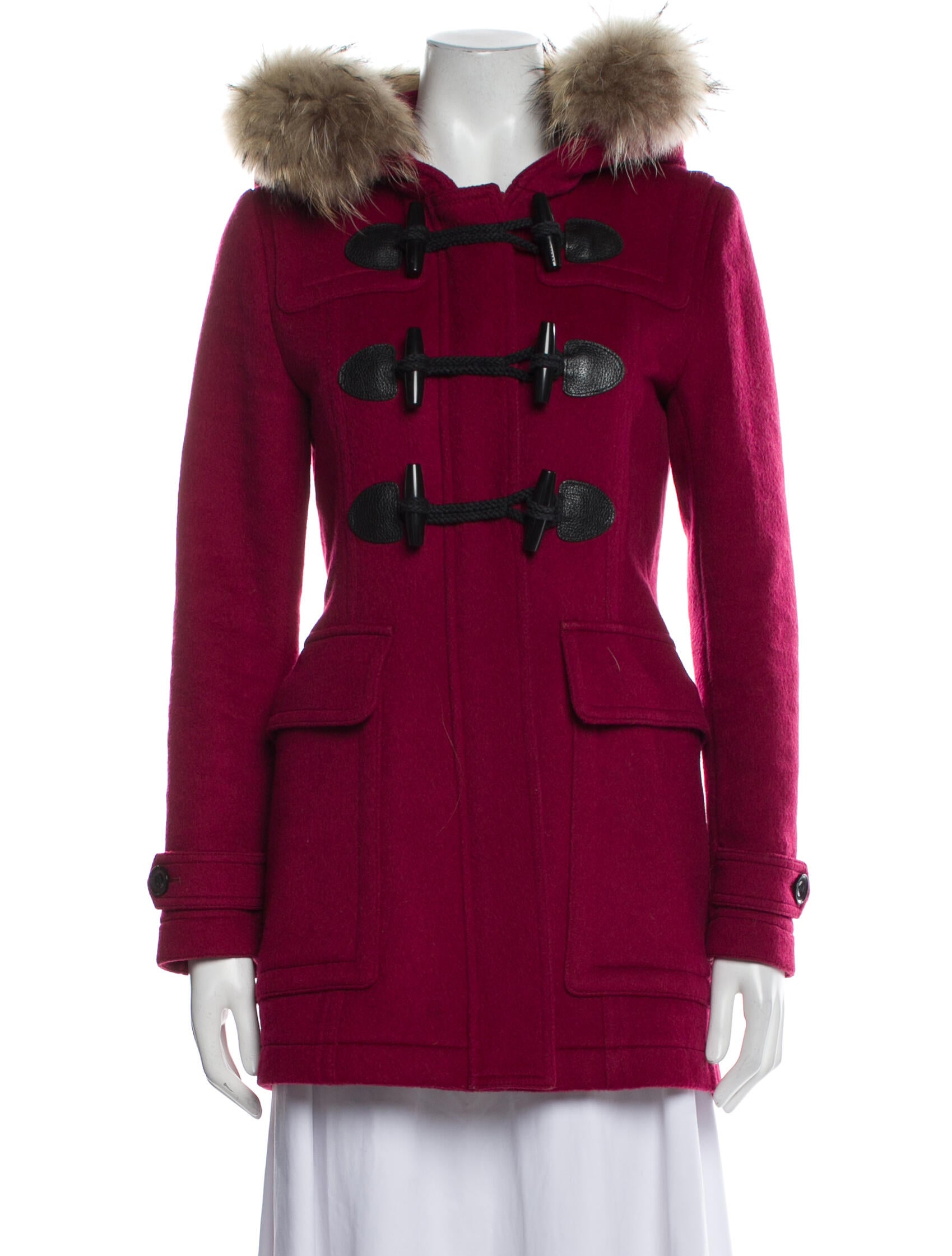 ジャケット・アウター Burberry wool jacket with fur Burberry Shearling Jacket With Floral Print, Size Large