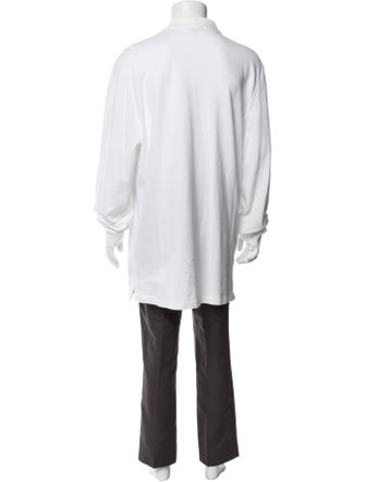 Burberry Brit Nova Check Pattern V-Neck Polo Shirt