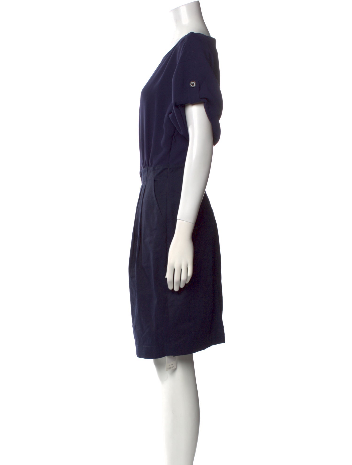 Burberry Brit Bateau Neckline Knee-Length Dress