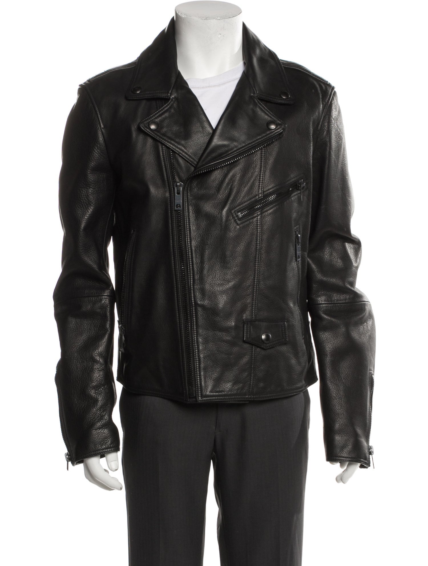 Burberry Brit Calf Leather Moto Jacket