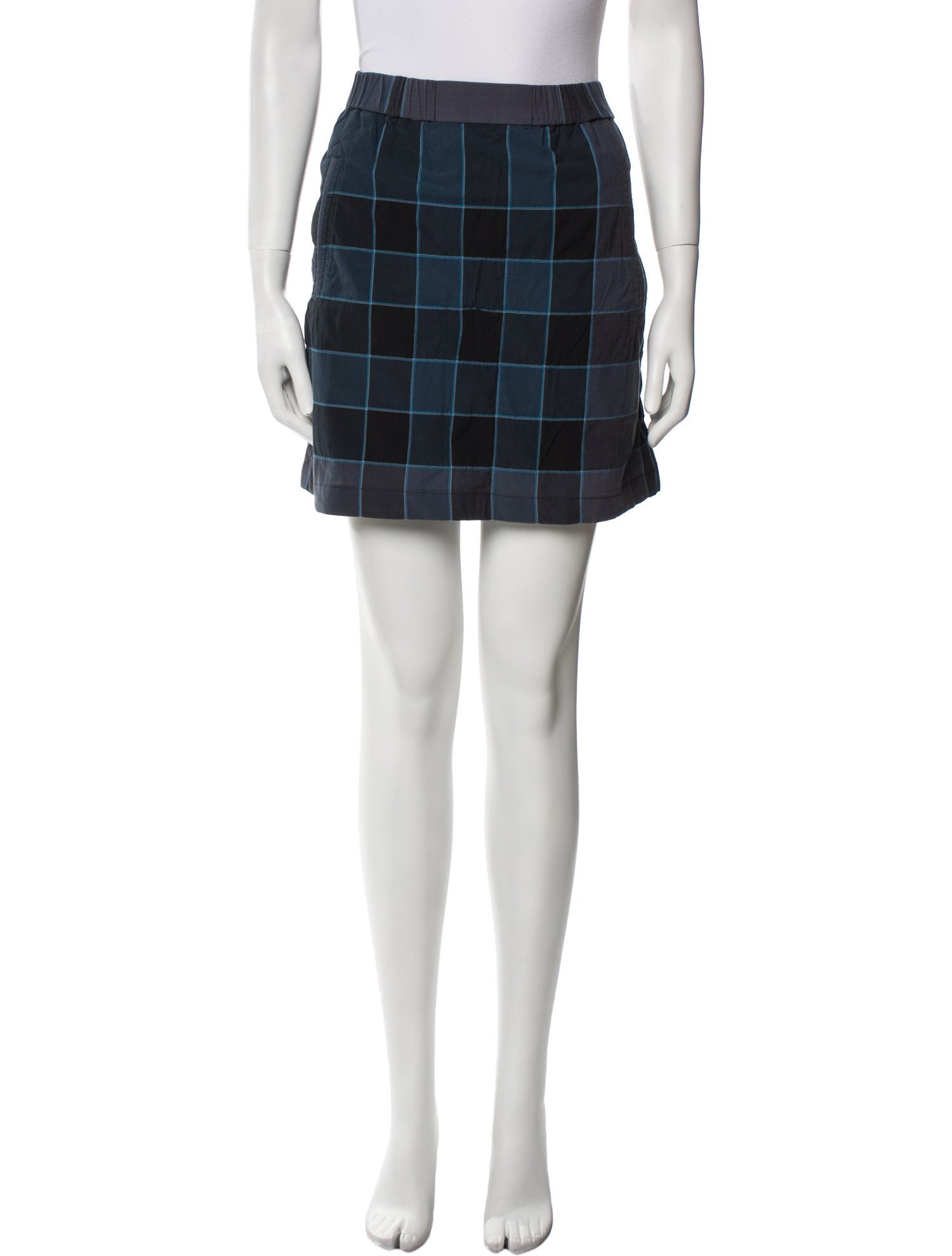 Burberry Brit Plaid Print Mini Skirt