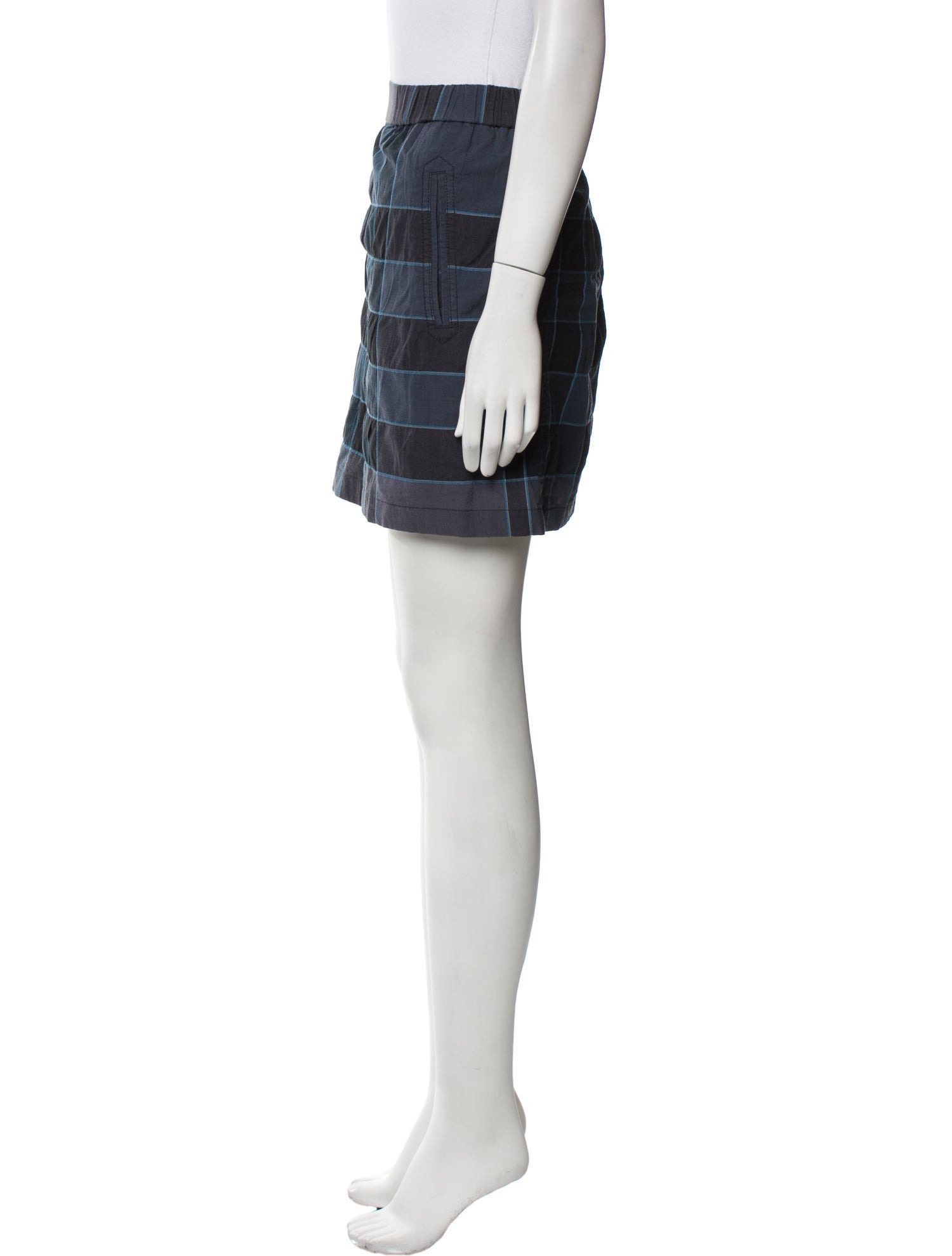 Burberry Brit Plaid Print Mini Skirt