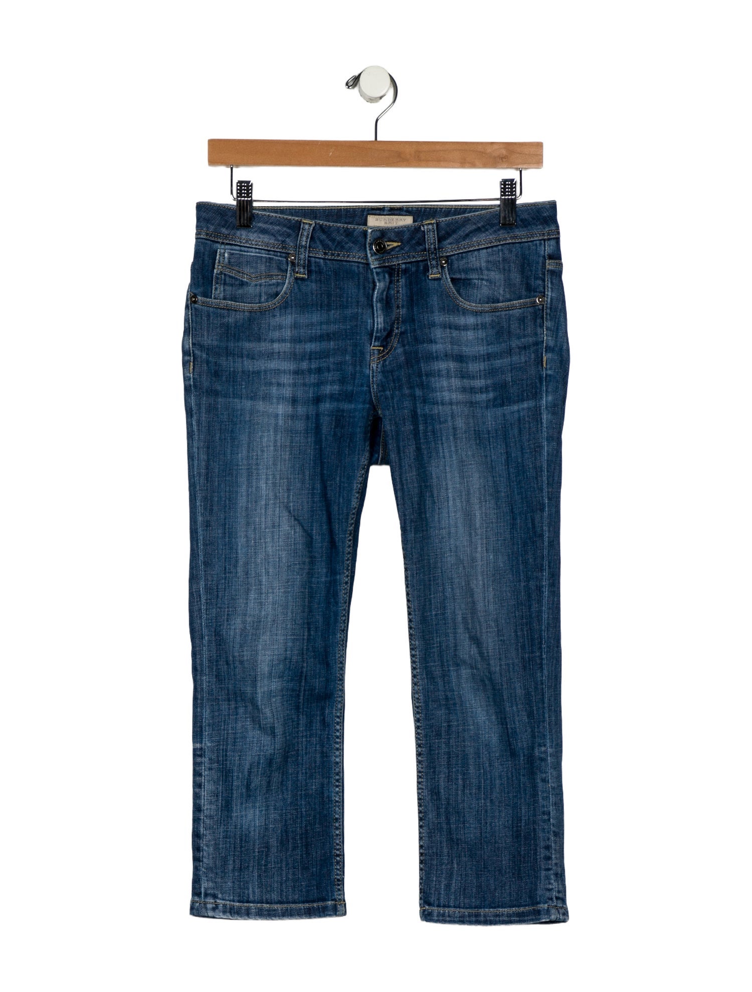 Burberry Brit Mid-Rise Straight Leg Jeans