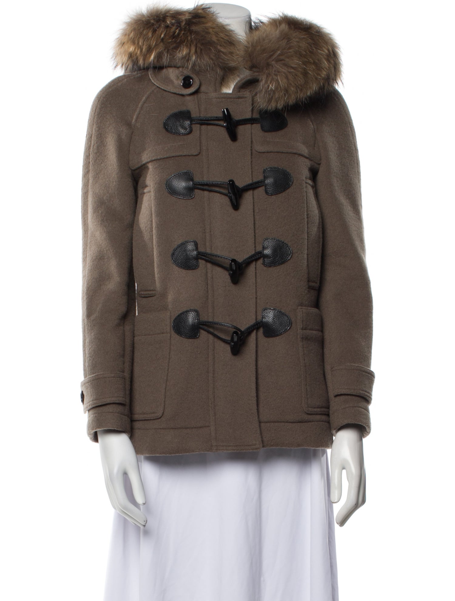 Burberry Brit Wool Fur Coat