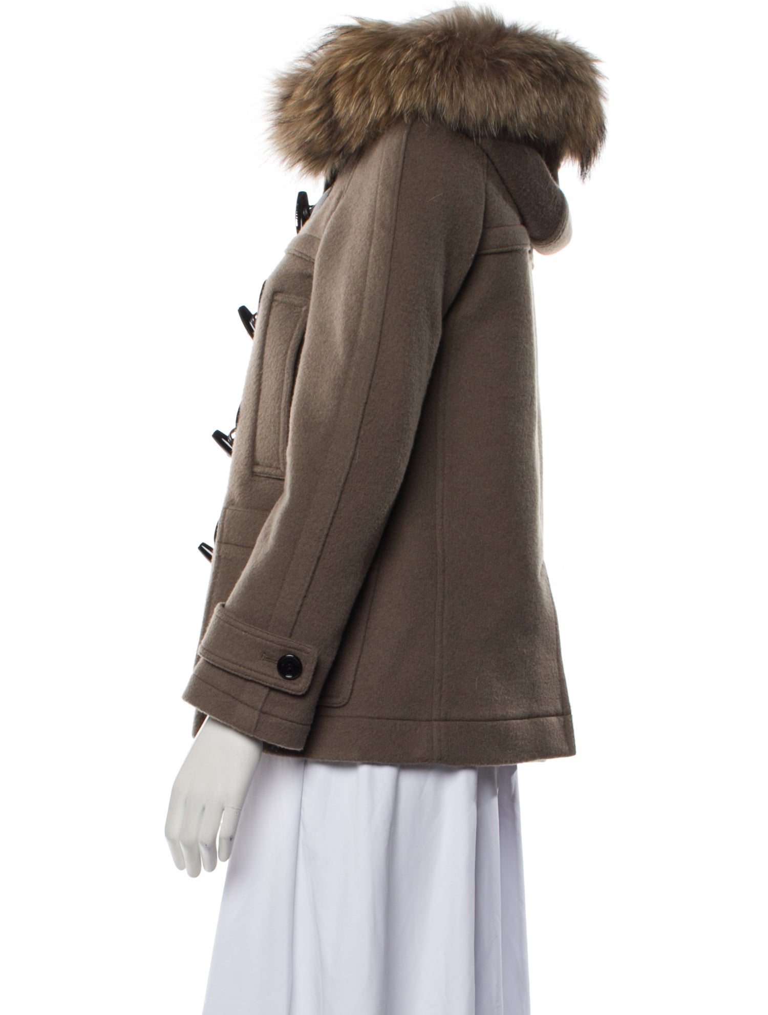 Burberry Brit Wool Fur Coat