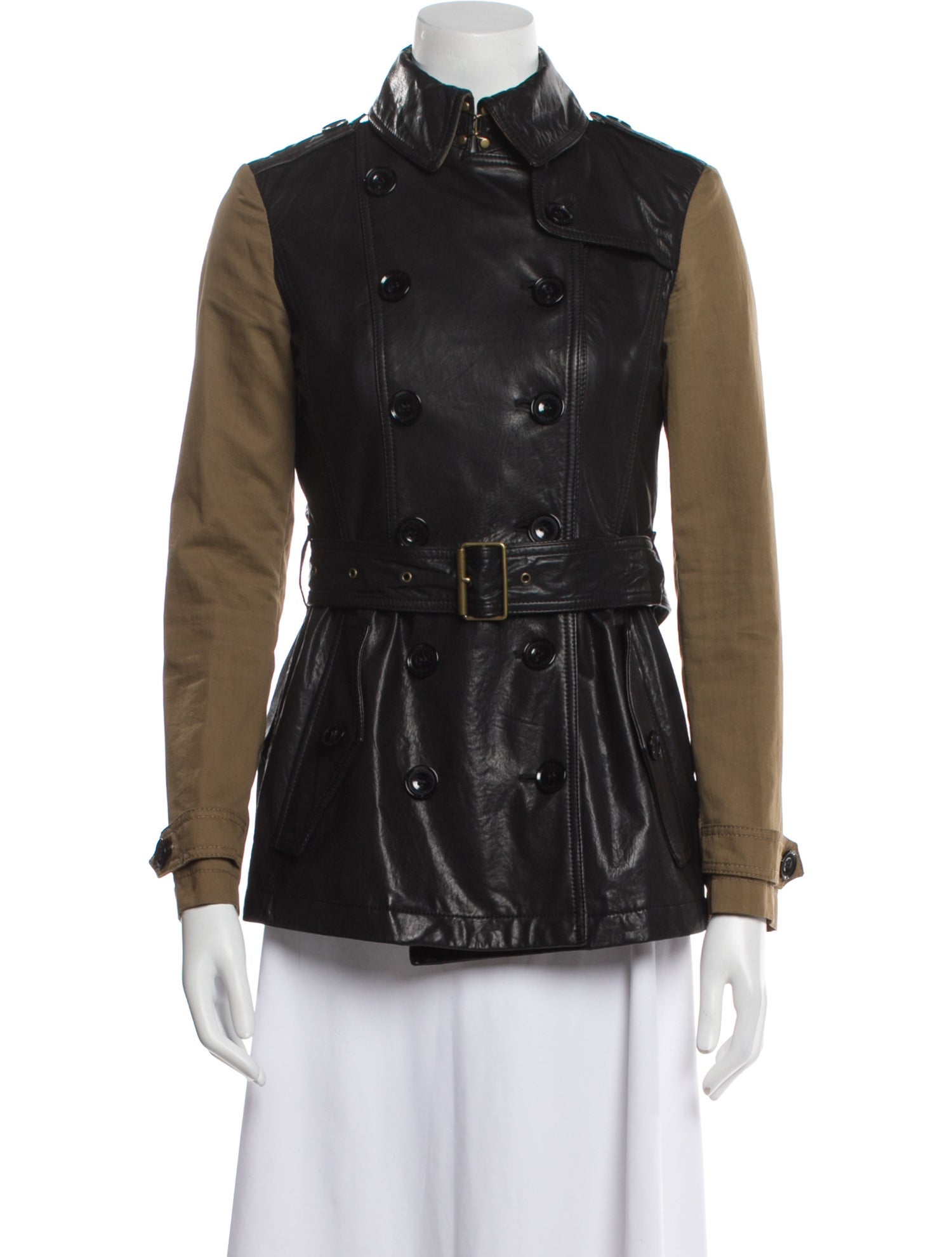 Burberry Brit Calf Leather Utility Jacket