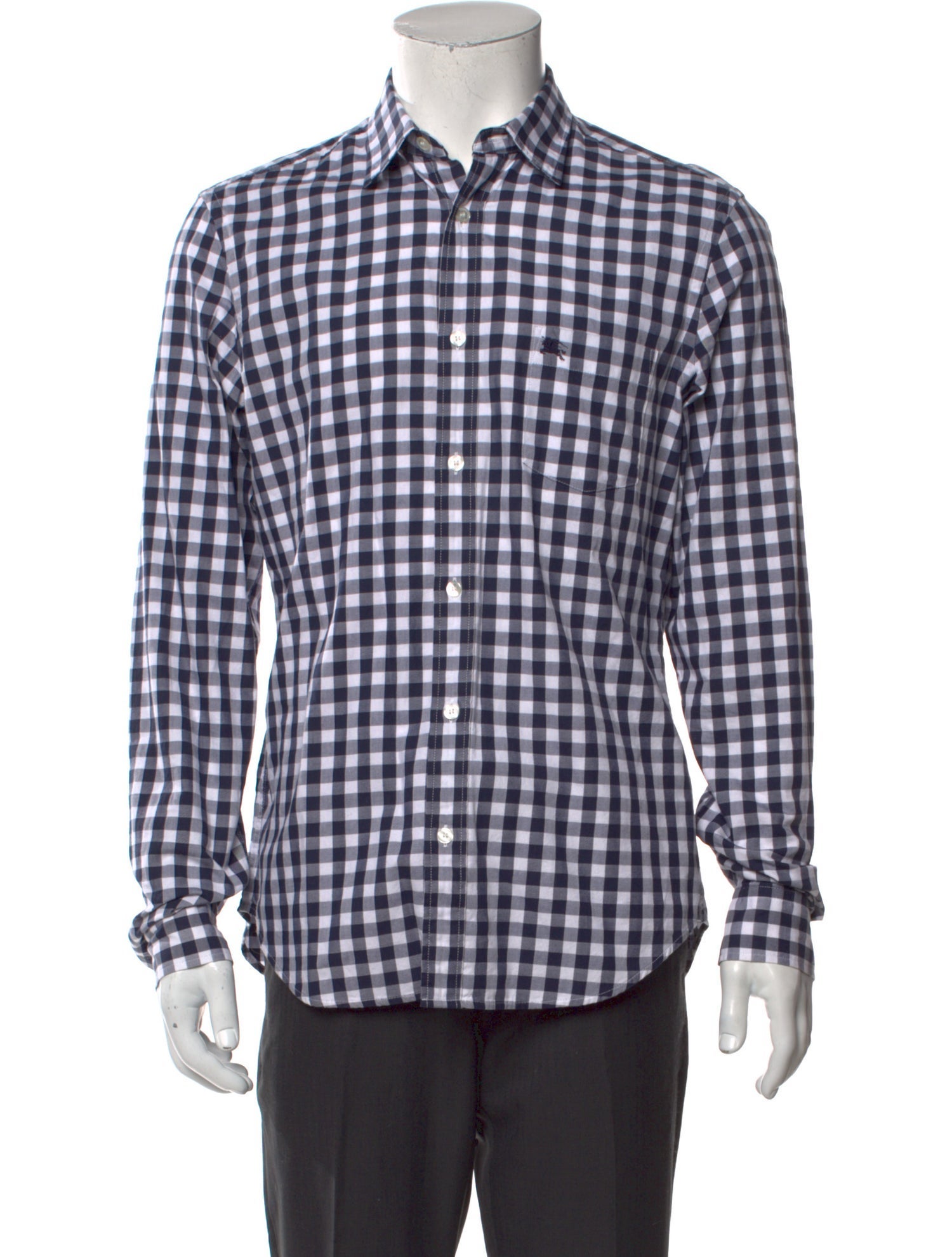 Burberry Brit Plaid Print Long Sleeve Shirt