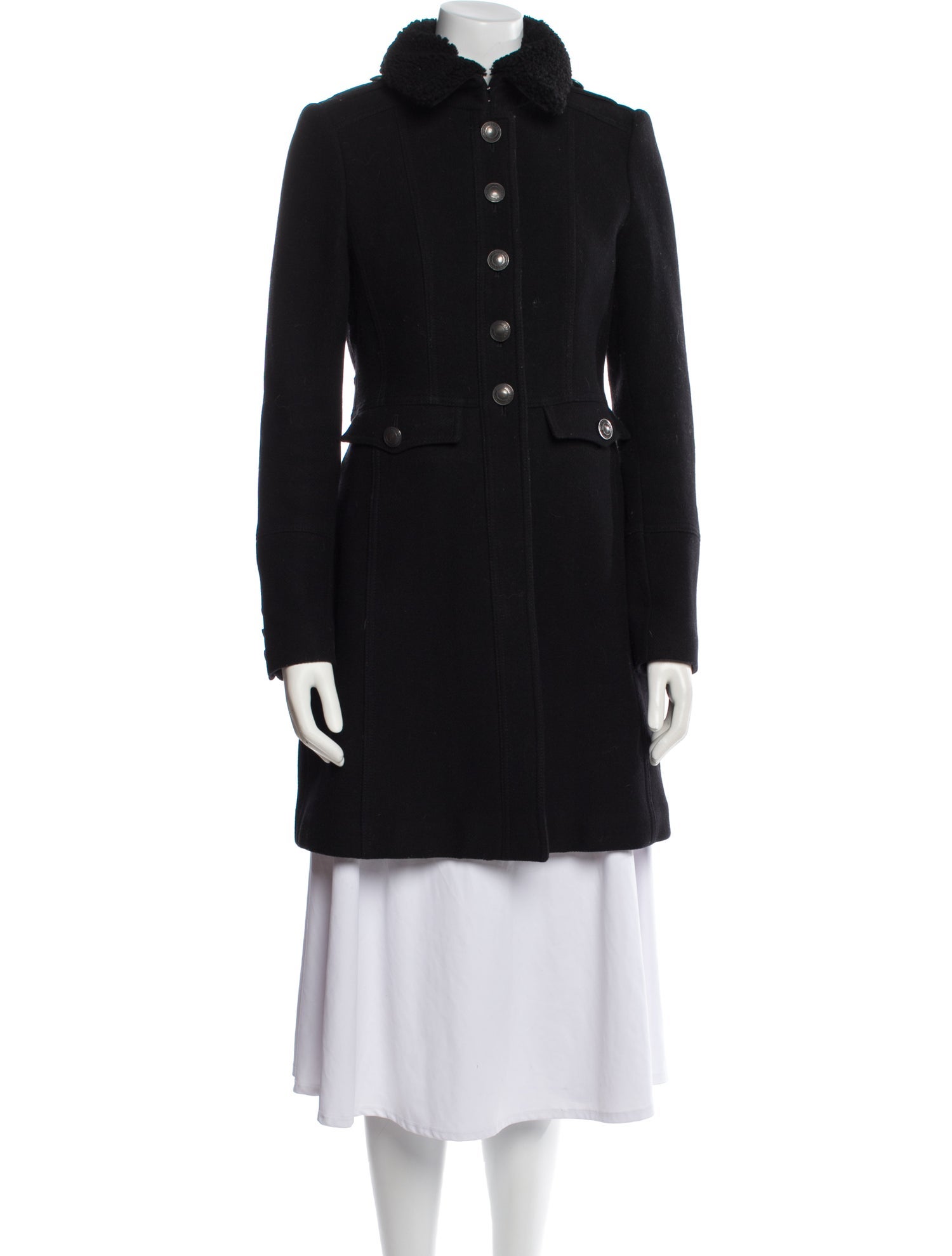 Burberry Brit Wool Fur Coat