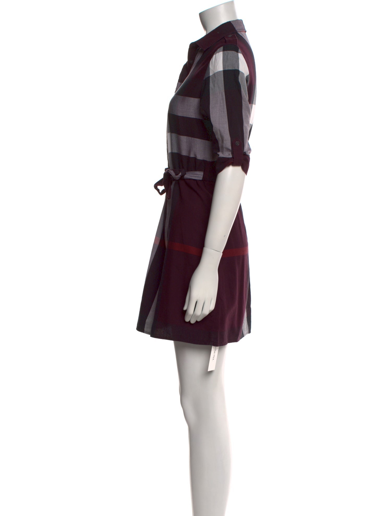 Burberry Brit Plaid Print Mini Dress