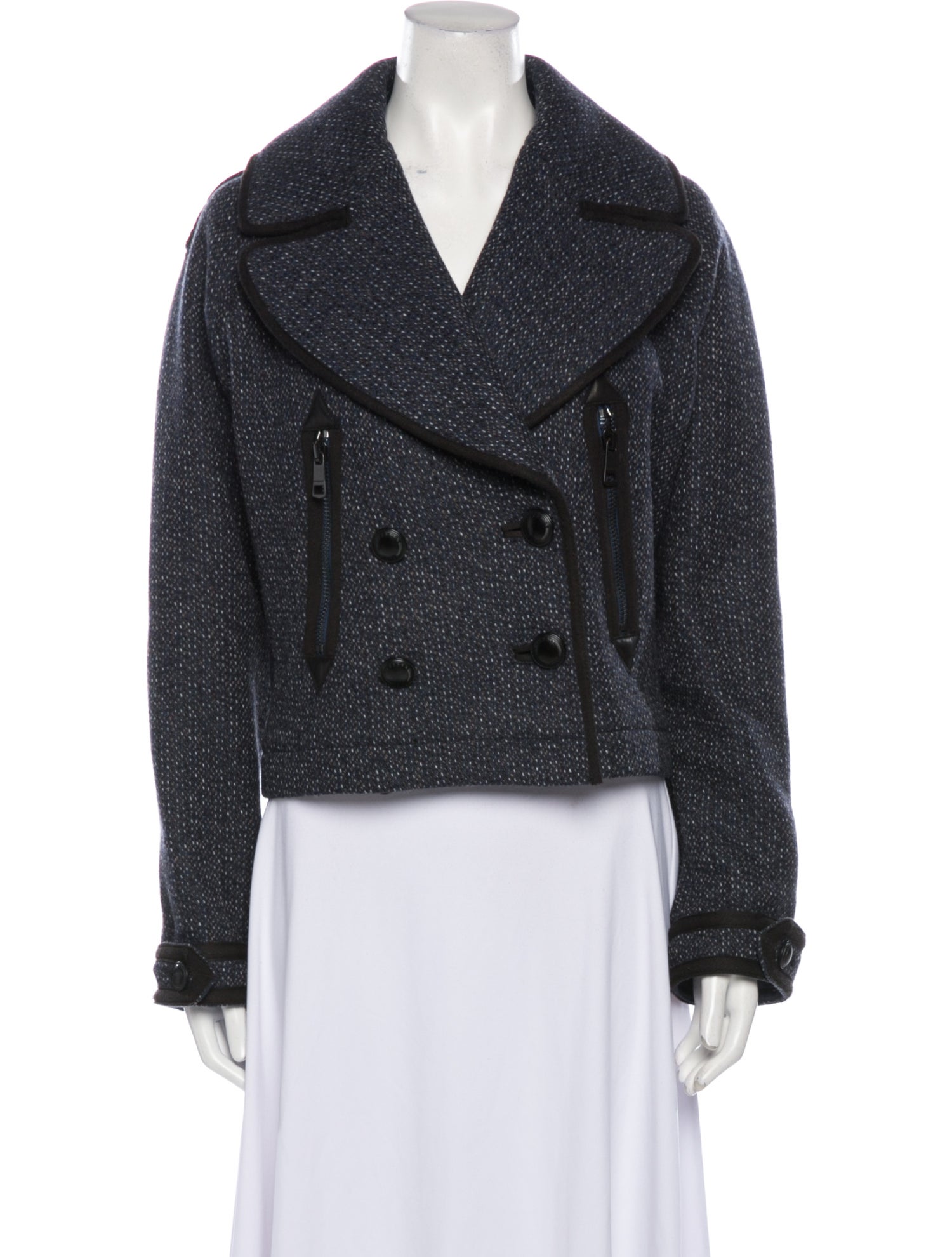 Burberry Brit Virgin Wool Tweed Pattern Jacket