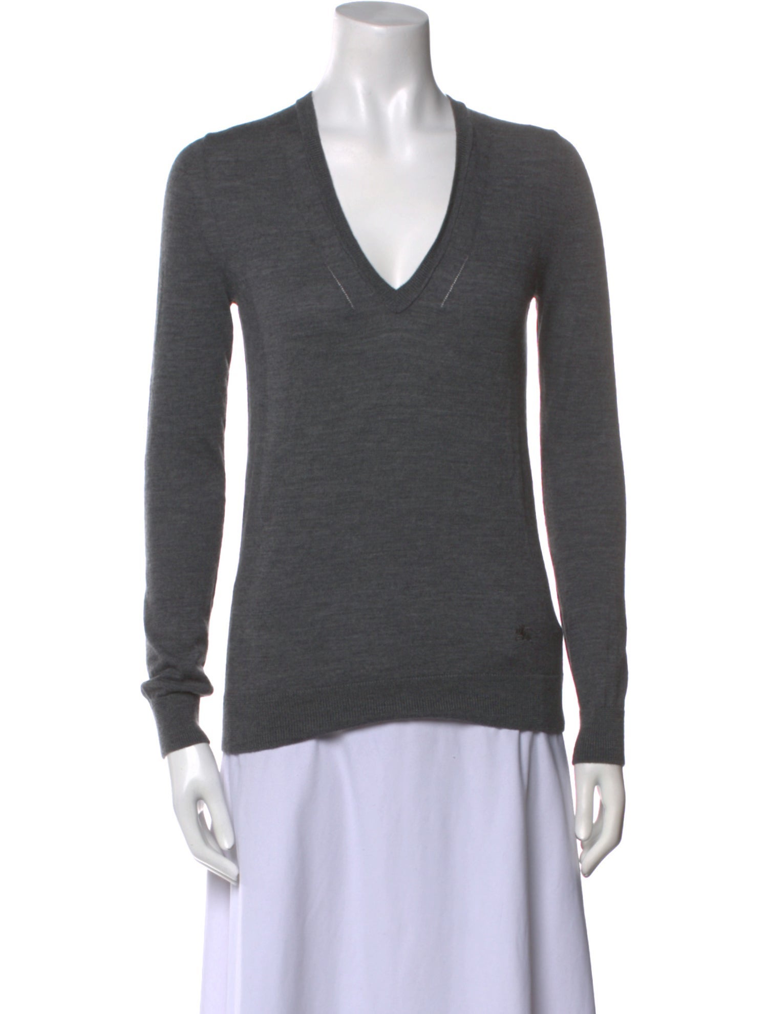 Burberry Brit Merino Wool V-Neck Sweater