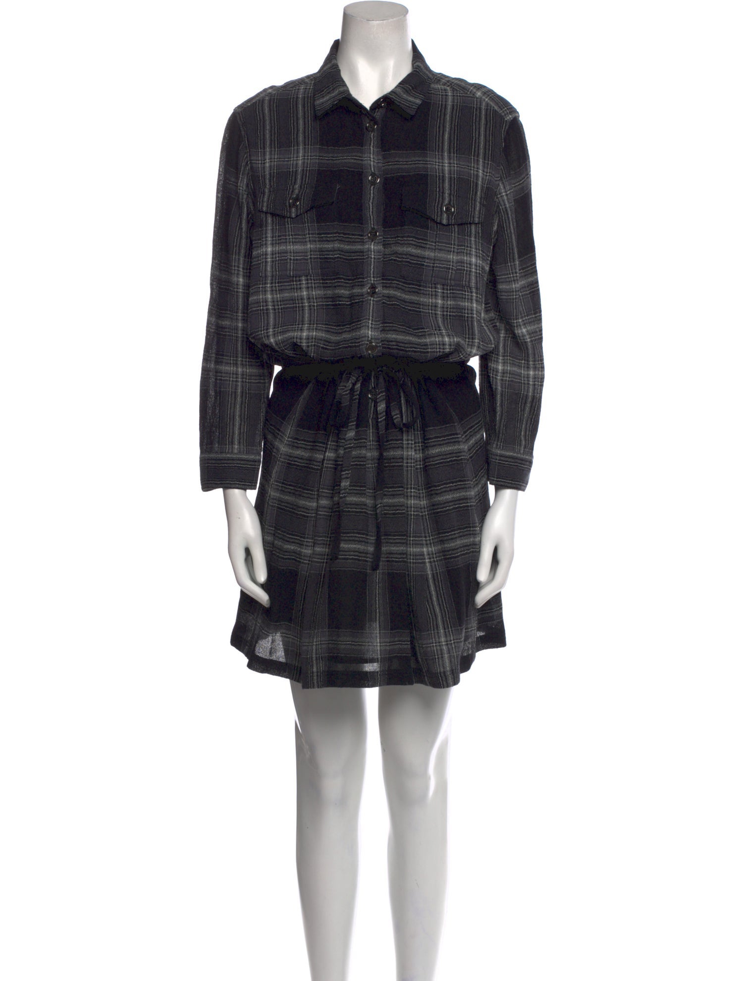 Burberry Brit Plaid Print Knee-Length Dress