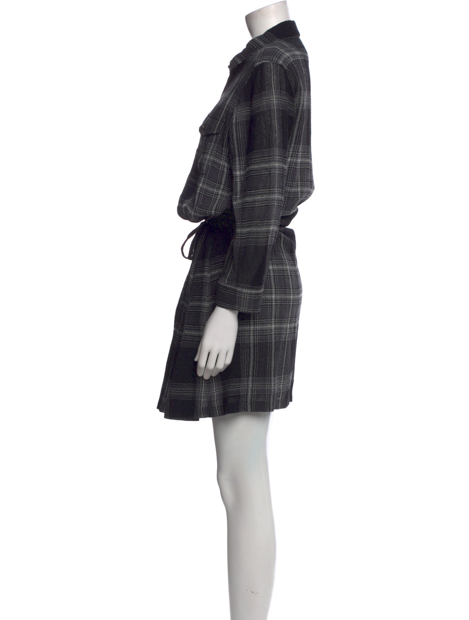 Burberry Brit Plaid Print Knee-Length Dress