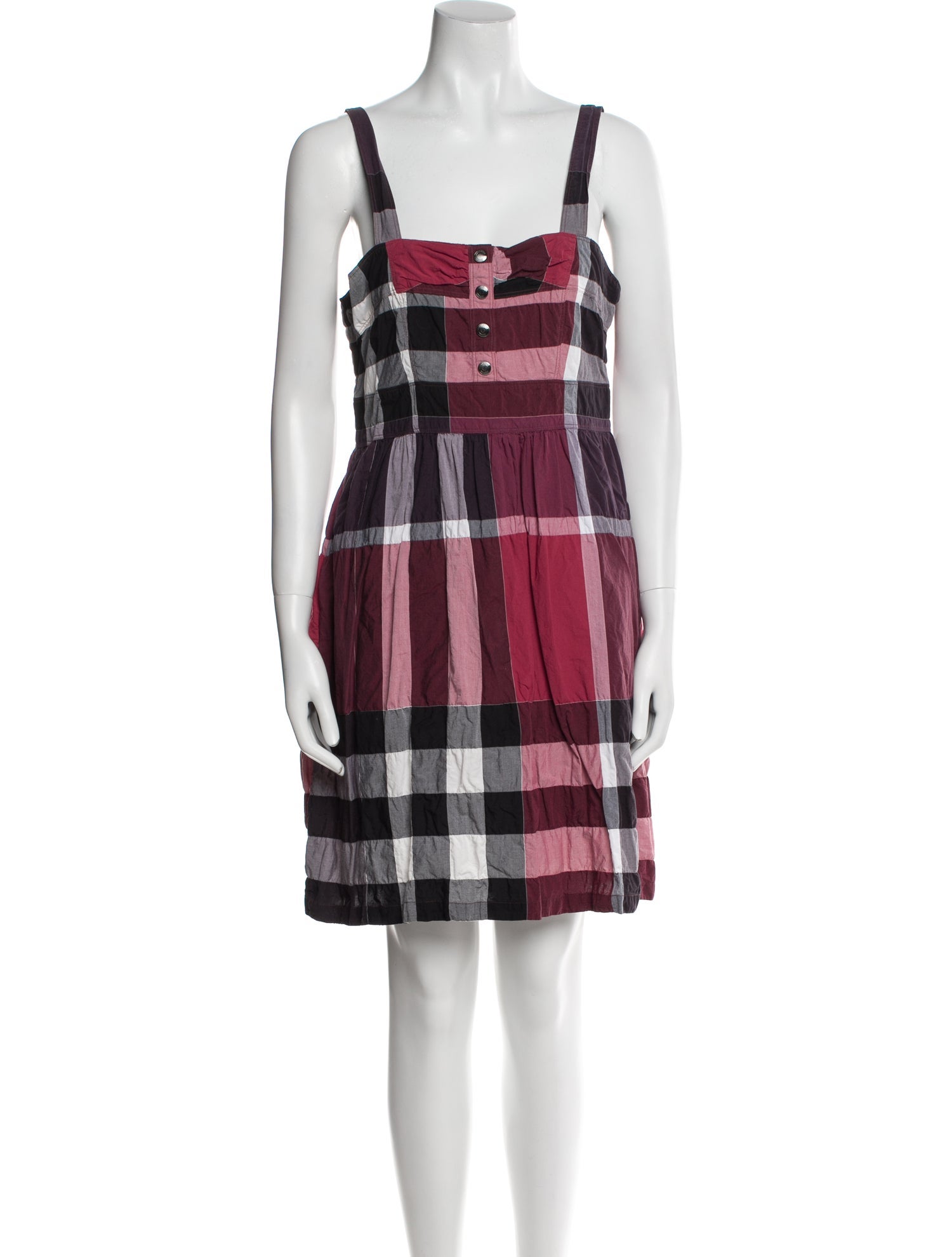 Burberry Brit Plaid Print Mini Dress