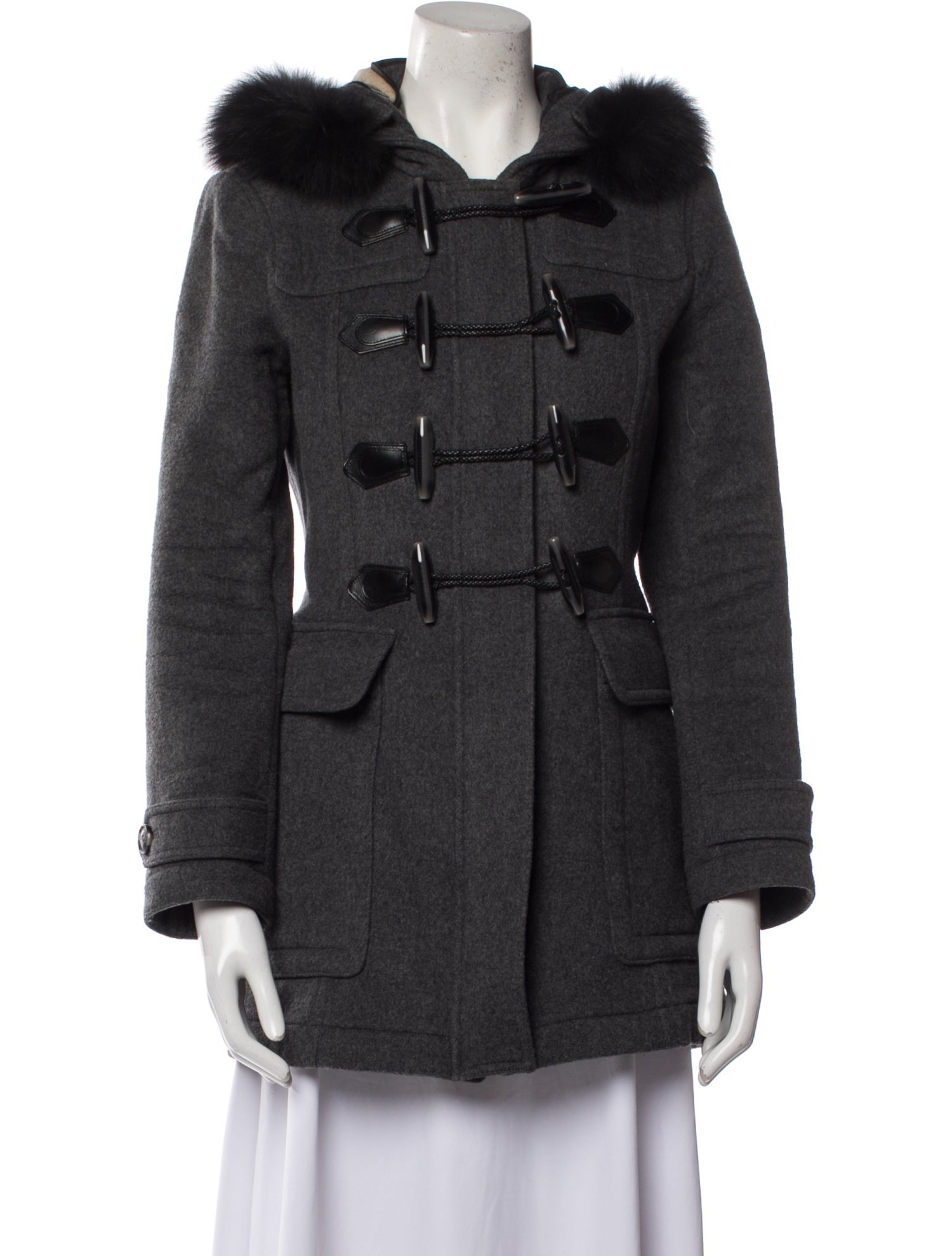 Burberry Brit Wool Fur Coat