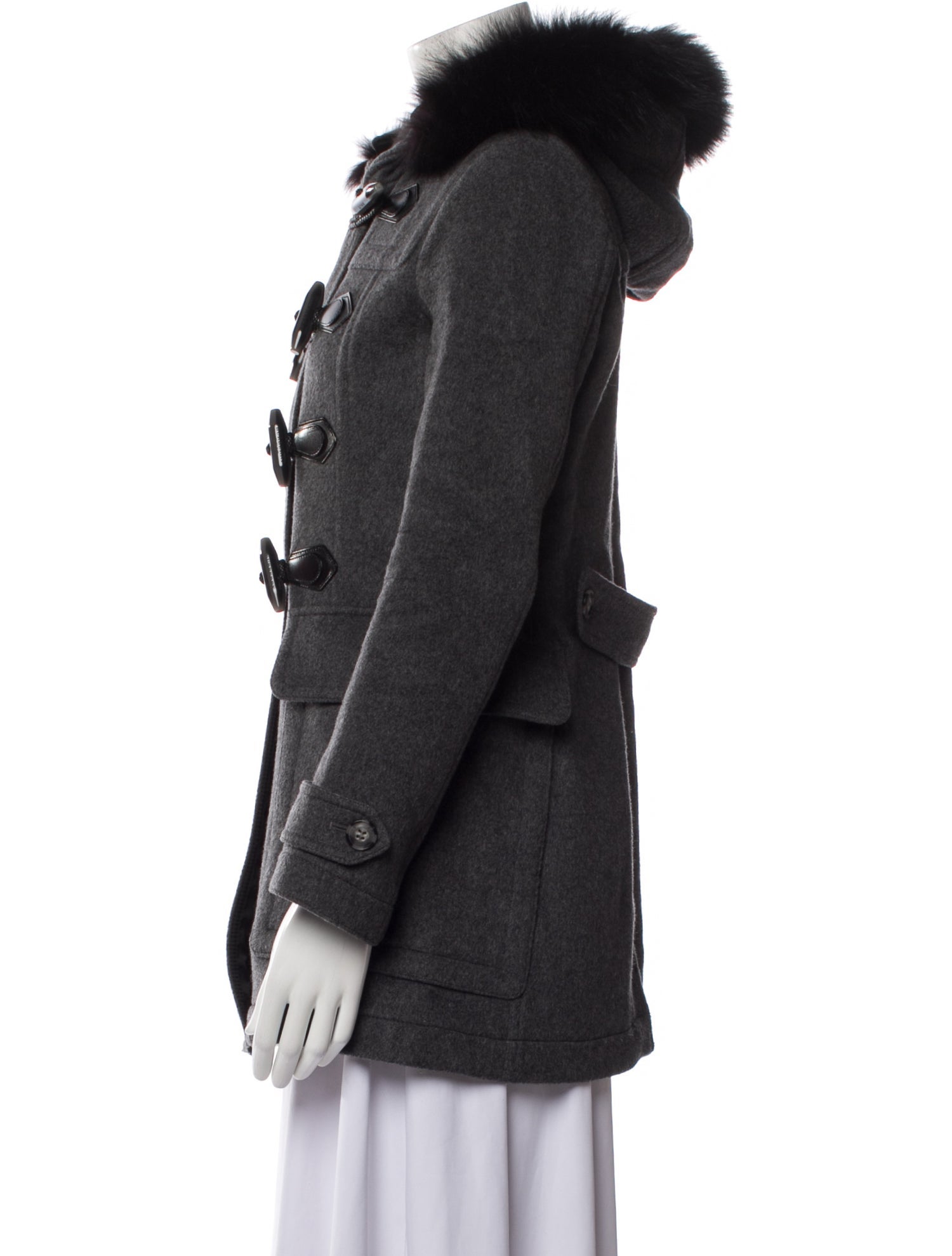Burberry Brit Wool Fur Coat