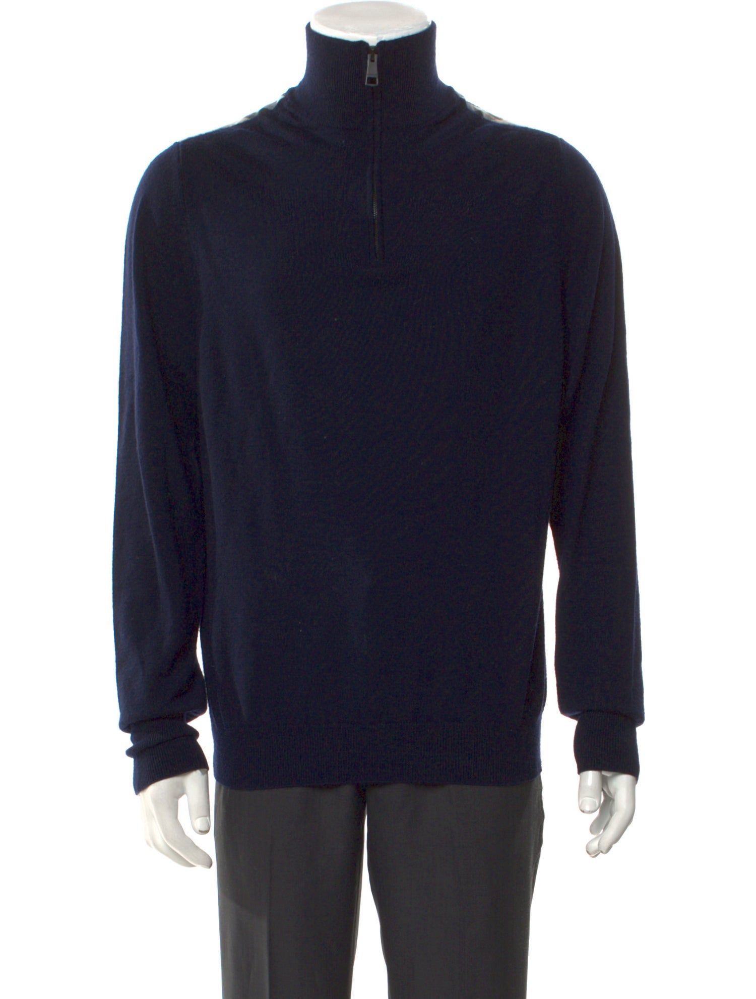 Burberry Brit Wool Mock Neck Polo Sweater
