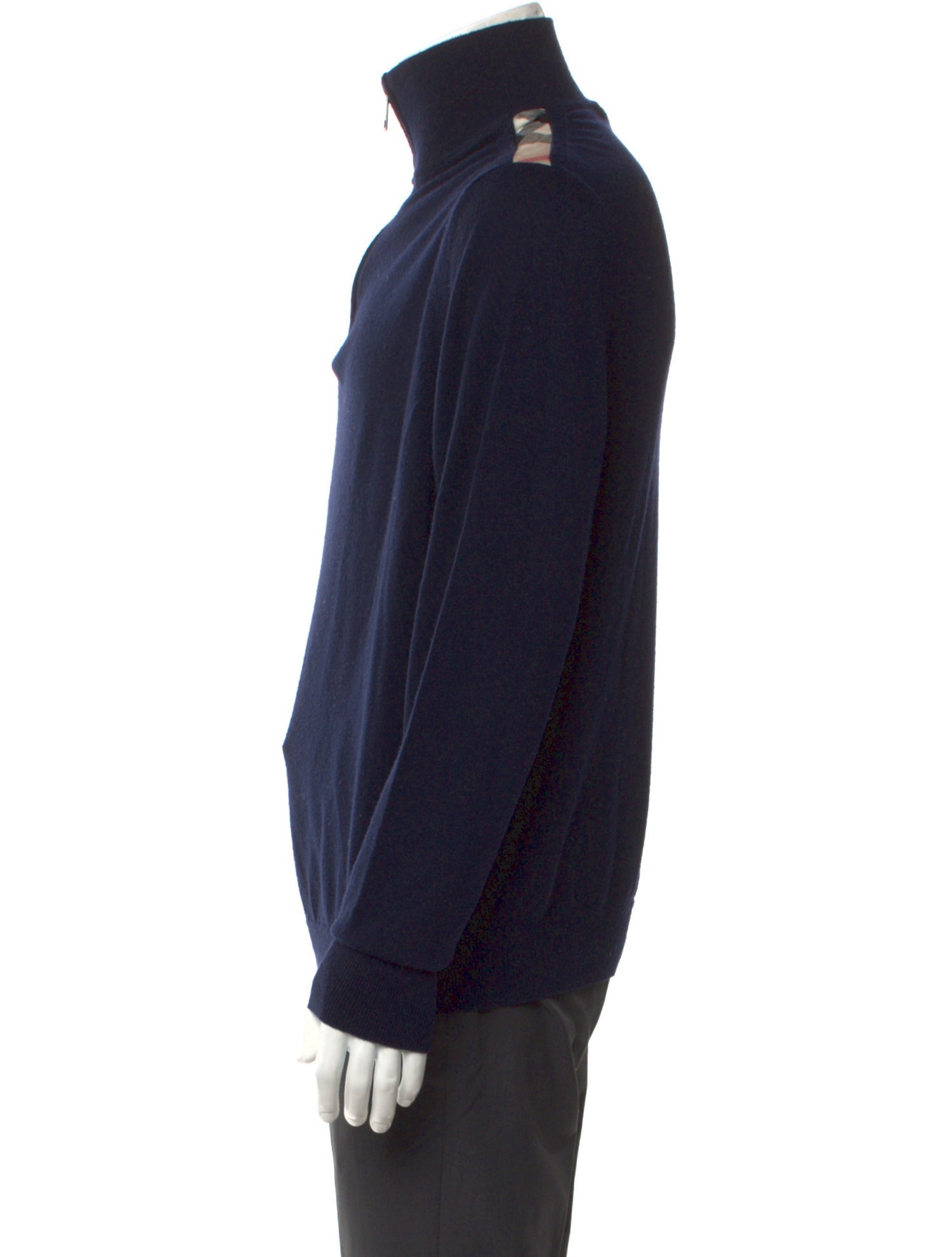 Burberry Brit Wool Mock Neck Polo Sweater