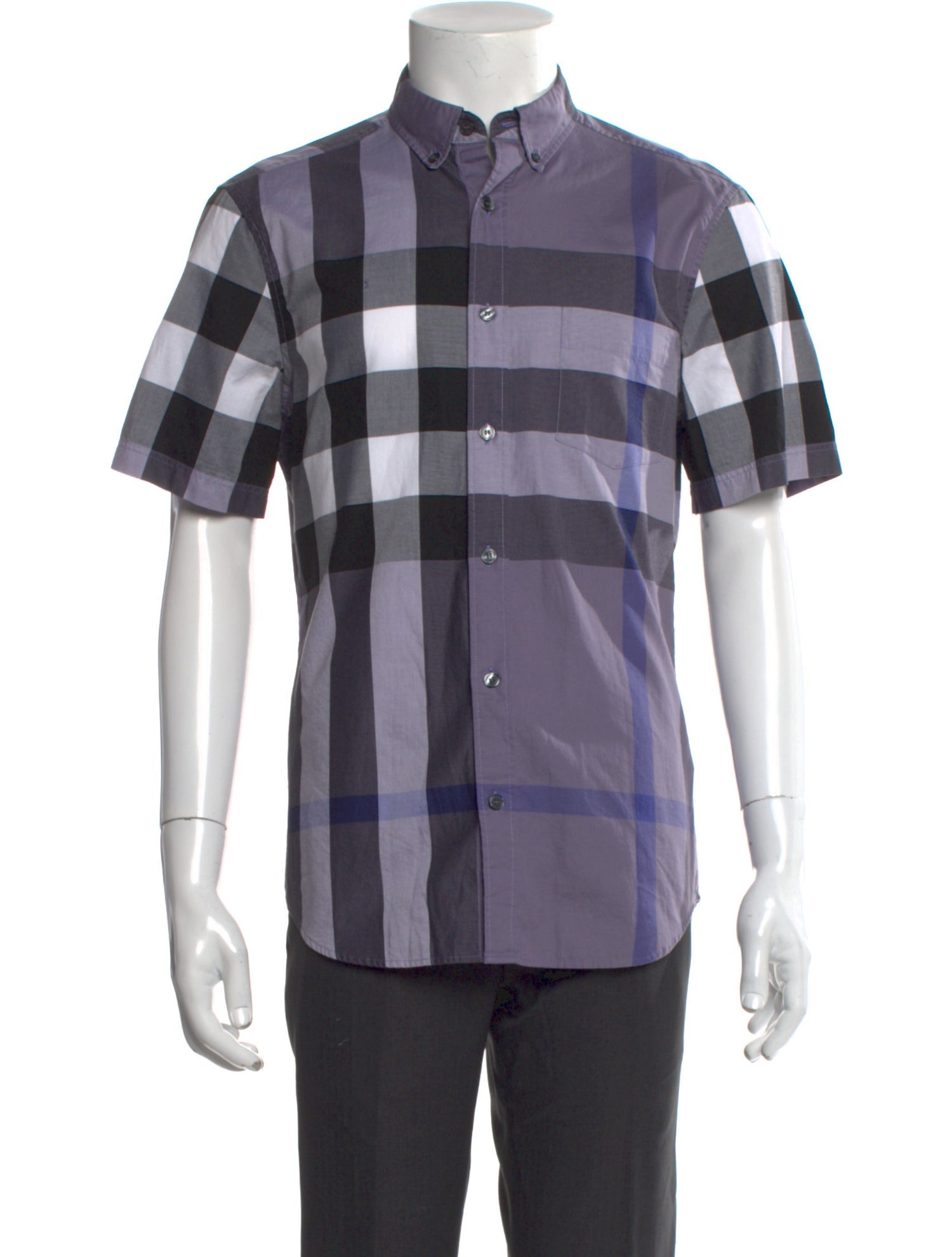 Burberry Brit Exploded Check Pattern Short Sleeve Shirt
