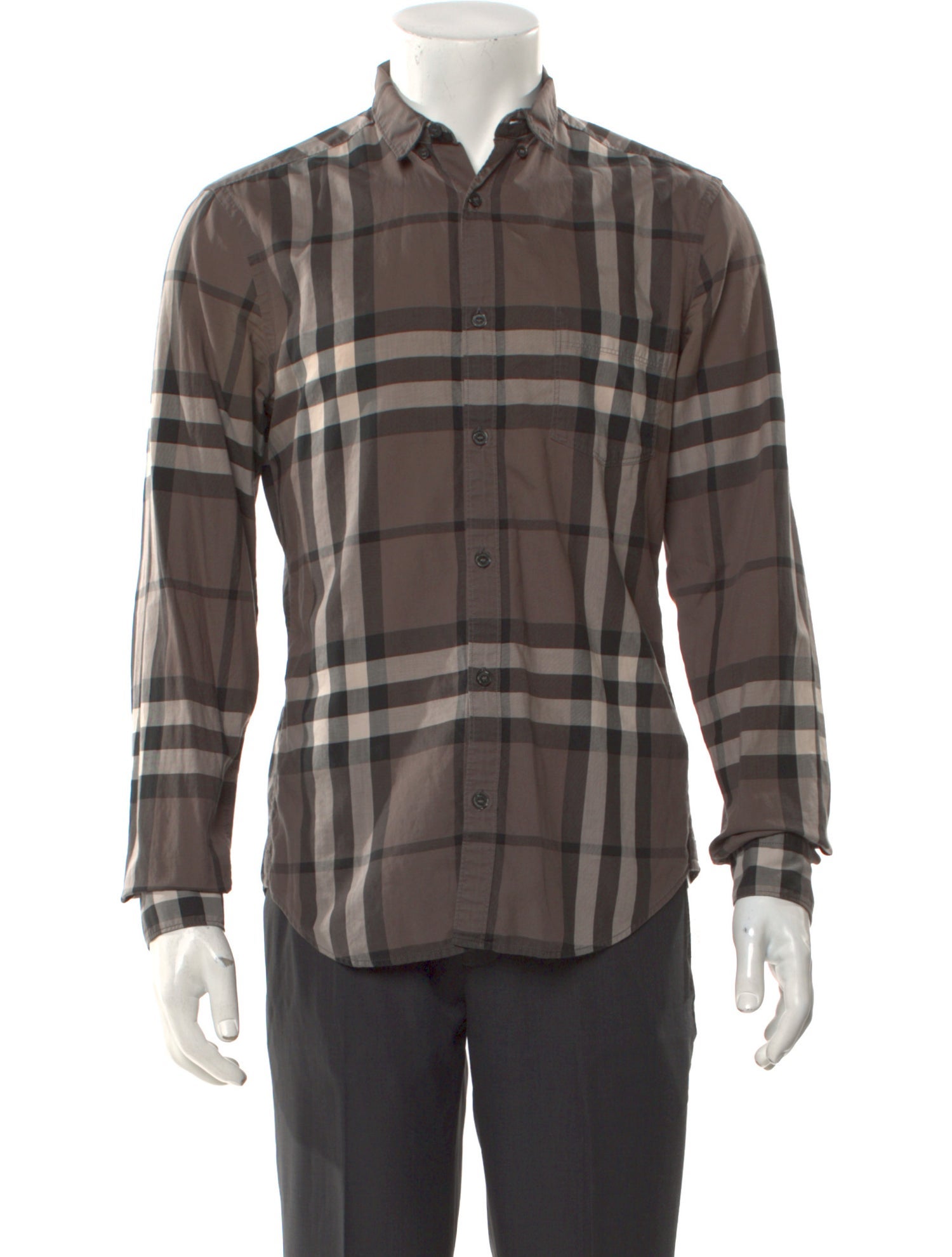 Burberry Brit Nova Check Pattern Long Sleeve Shirt