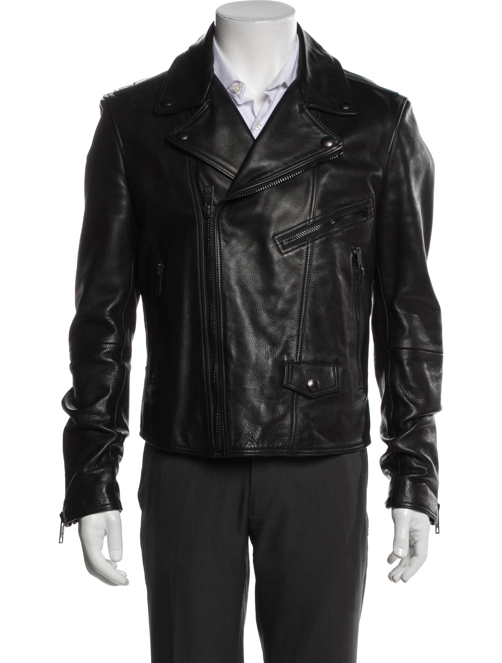 Burberry Brit Calf Leather Moto Jacket