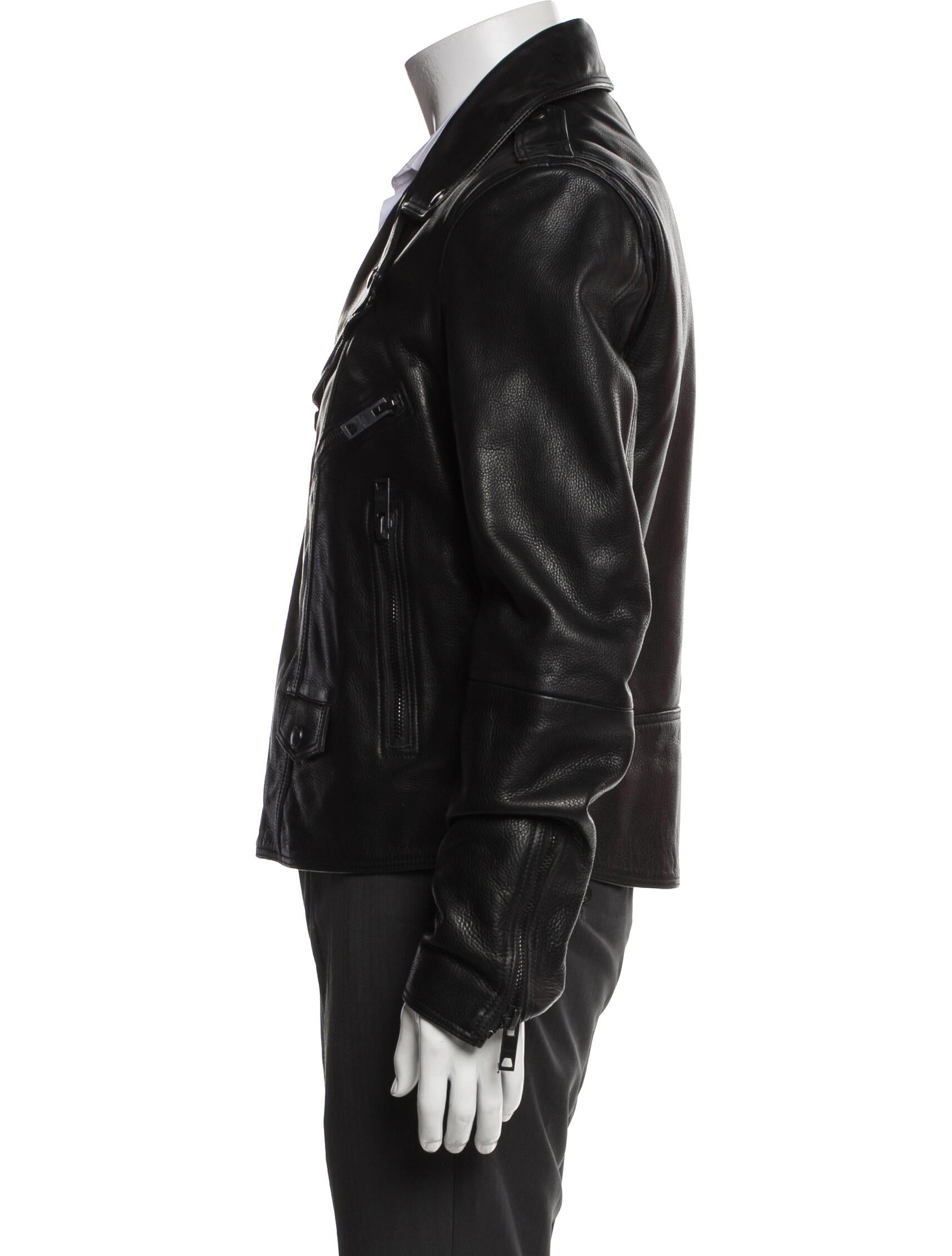 Burberry Brit Calf Leather Moto Jacket