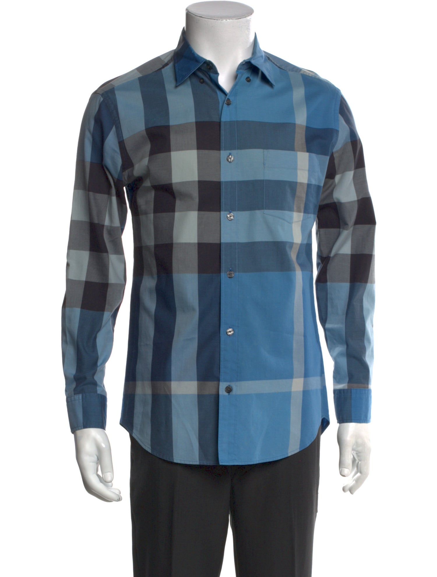 Burberry Brit Exploded Check Pattern Long Sleeve Shirt