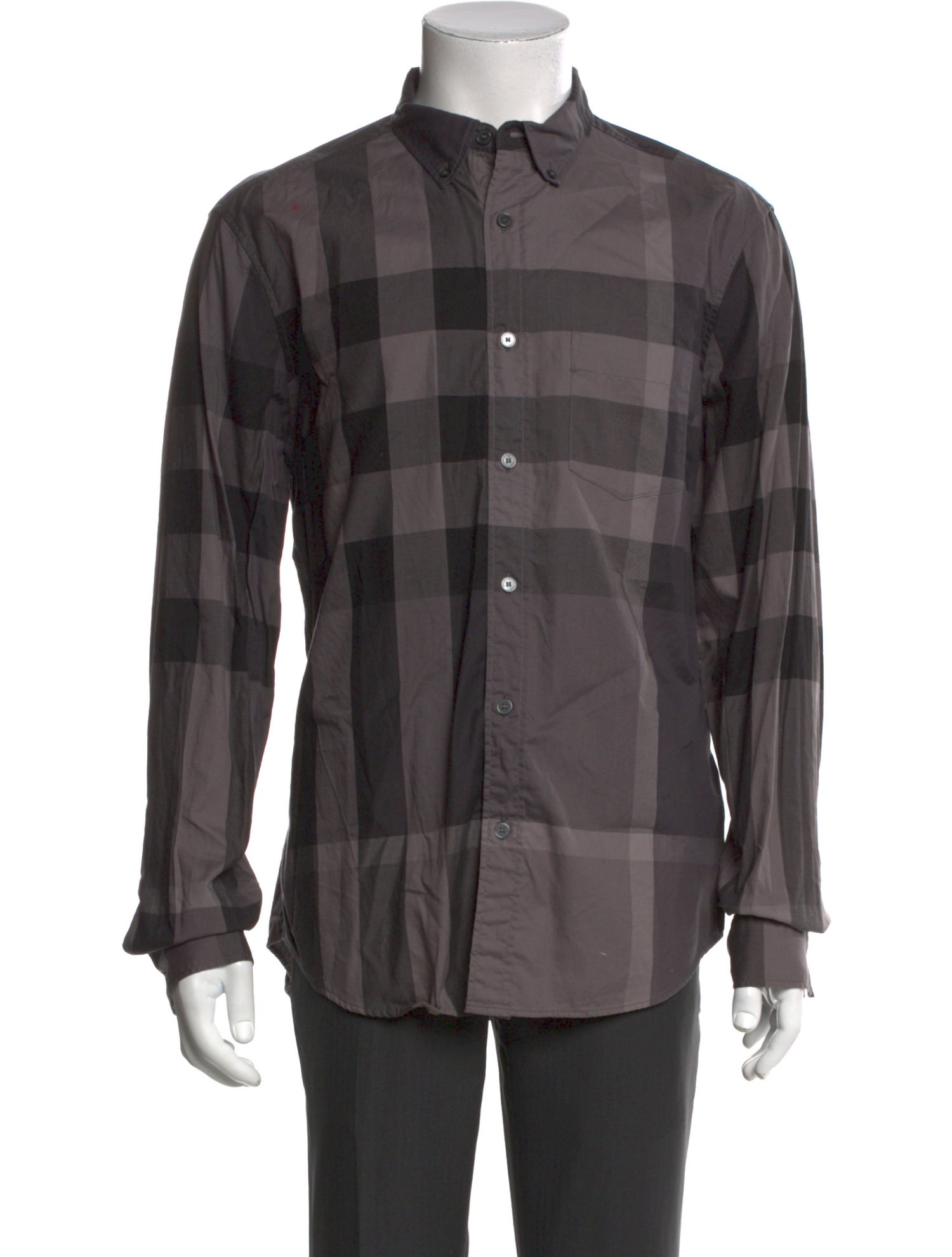 Burberry Brit Exploded Check Pattern Long Sleeve Shirt
