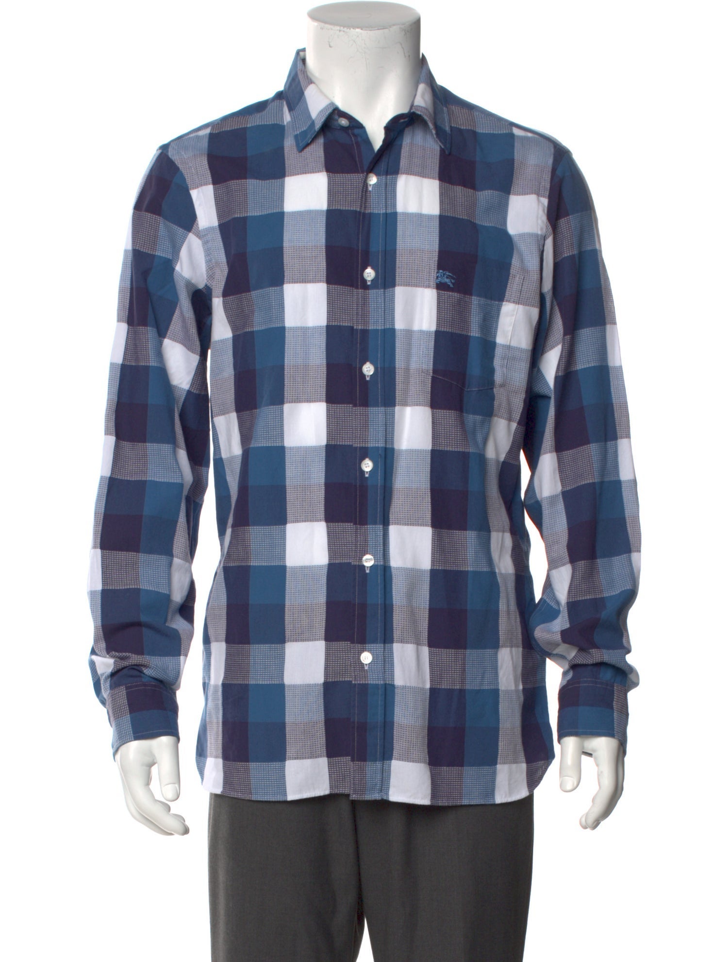 Burberry Brit Plaid Print Long Sleeve Shirt