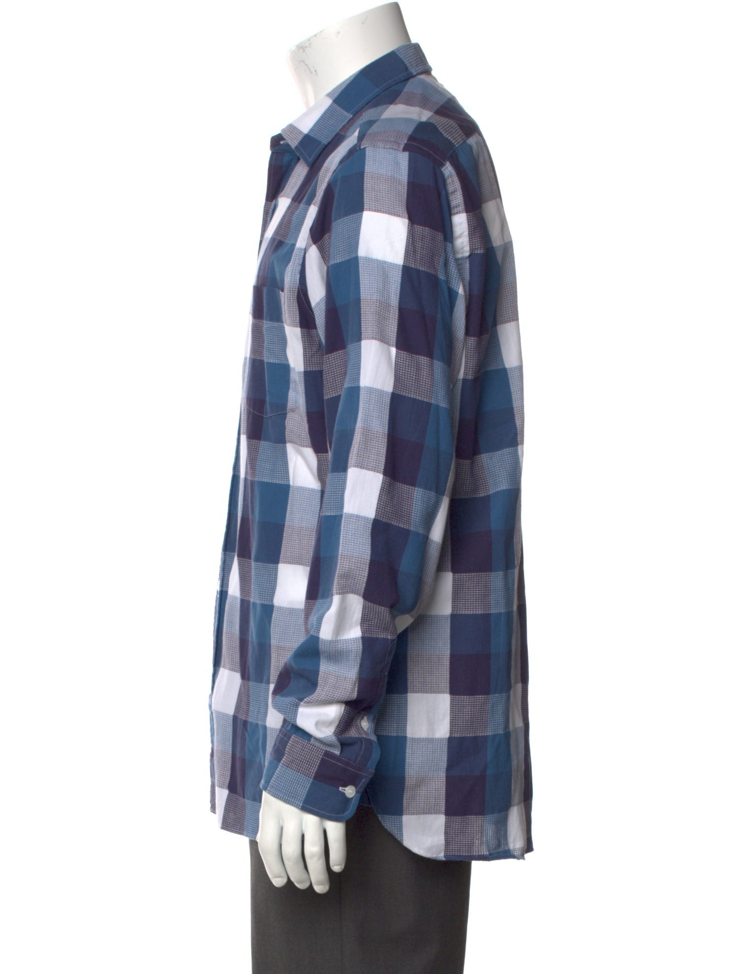 Burberry Brit Plaid Print Long Sleeve Shirt