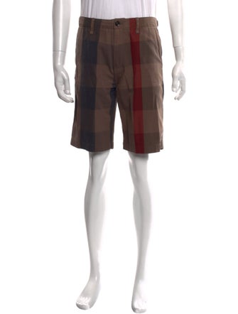 Burberry Brit Exploded Check Pattern Flat Front Shorts