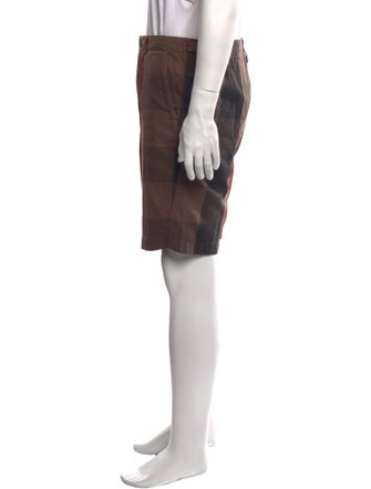 Burberry Brit Exploded Check Pattern Flat Front Shorts