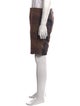 Burberry Brit Exploded Check Pattern Flat Front Shorts