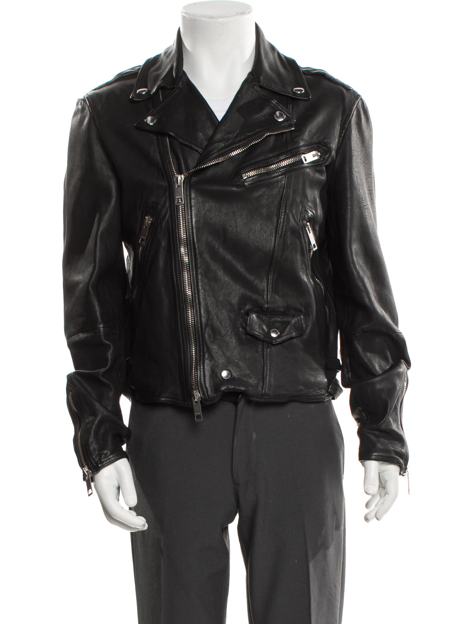 Burberry Brit Lamb Leather Moto Jacket
