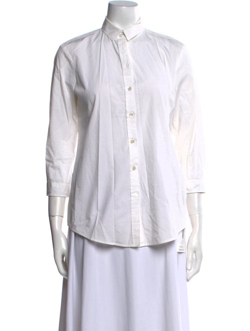 Burberry Brit Three-Quarter Sleeve Button-Up Top