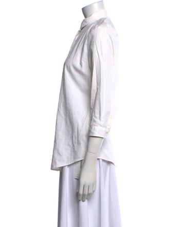 Burberry Brit Three-Quarter Sleeve Button-Up Top