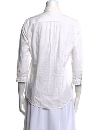 Burberry Brit Three-Quarter Sleeve Button-Up Top