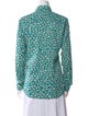Burberry Brit Floral Print Long Sleeve Button-Up Top