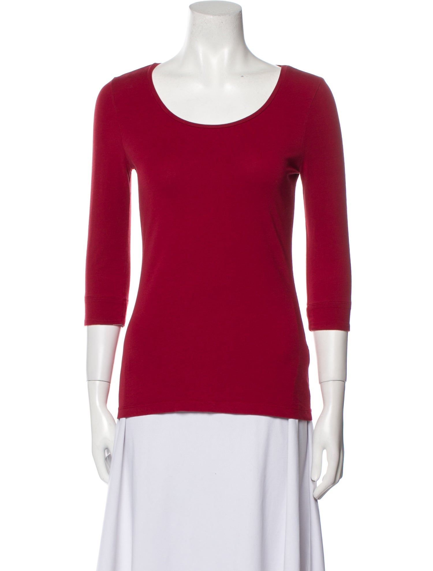 Burberry Brit Scoop Neck Three-Quarter Sleeve Top