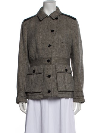 Burberry Brit Wool Printed Utility Jacket